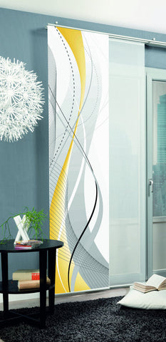 Flächenvorhang Carlisle gelb BxH 60x245cm