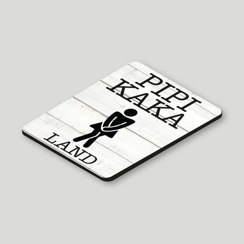 2er Set Alu Dibond Türschild Pipi Kaka Land 12x16cm