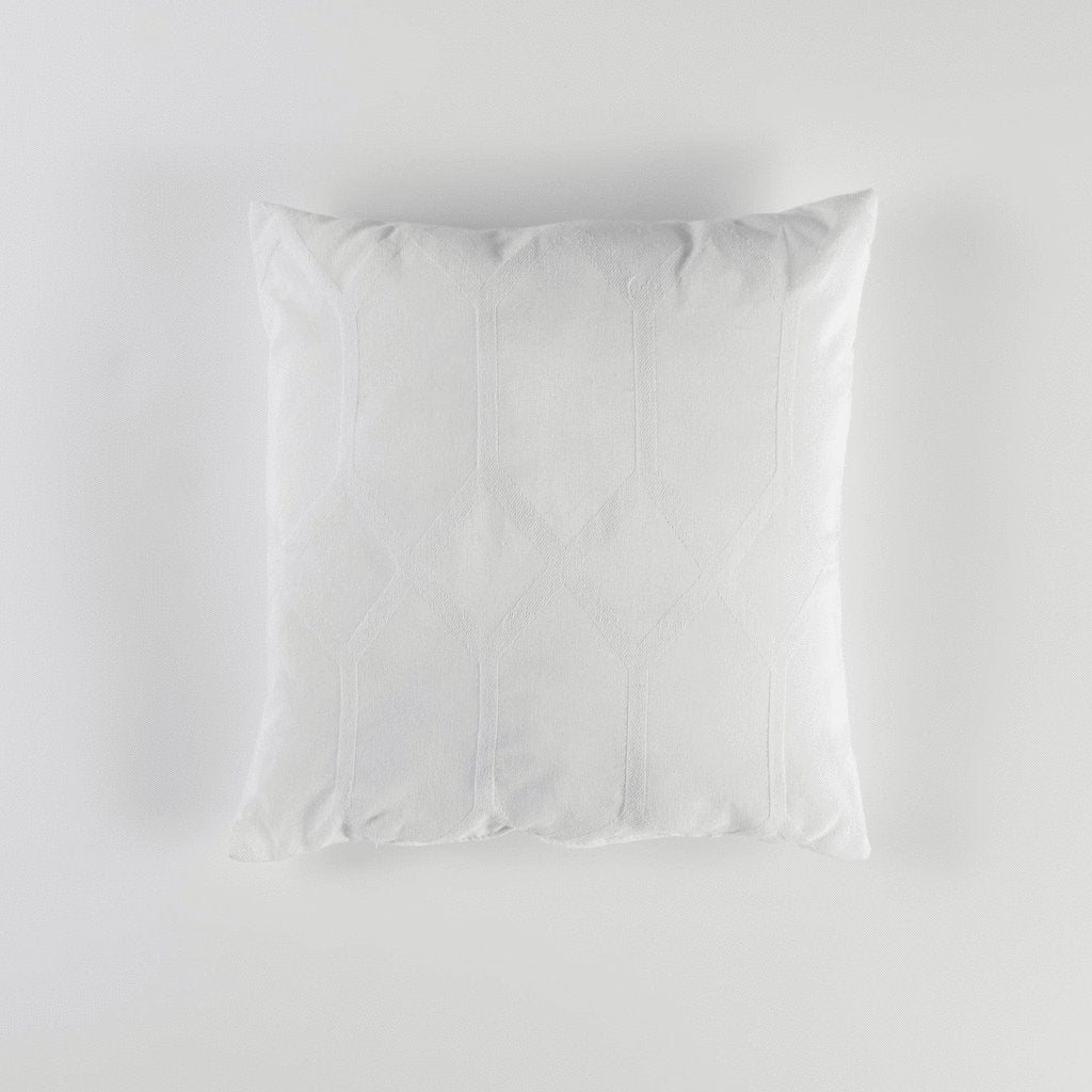 Kissen mit Füllung Webmuster offwhite