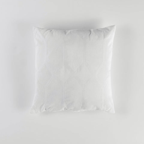 Kissen mit Füllung Webmuster offwhite