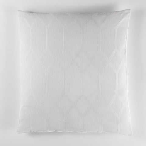 Kissen mit Füllung Webmuster offwhite
