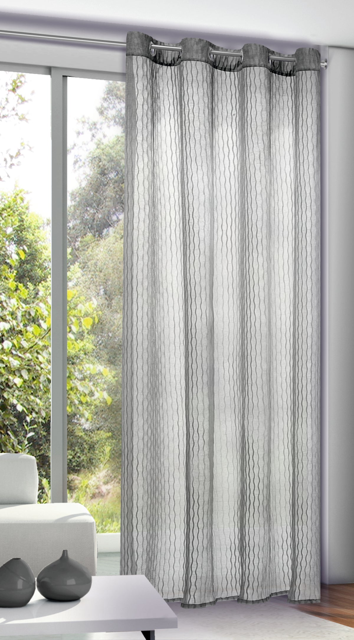 Ösenschal Otto BxH 135x245cm Crush Optik transparent versch. Farben