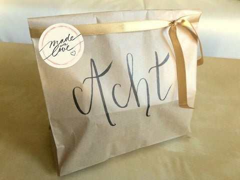 48x hochwertige Etiketten "Made with Love" rund hohe Klebekraft 4cm Aufkleber matt