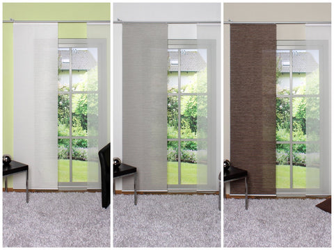 Schiebevorhang Querstreifen versteift in 60x245cm
