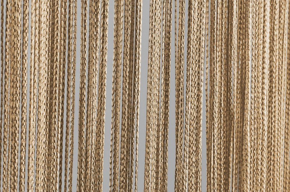 Fadenvorhang mit Tunneldurchzug beige Breite 90/140cm Höhe 250cm