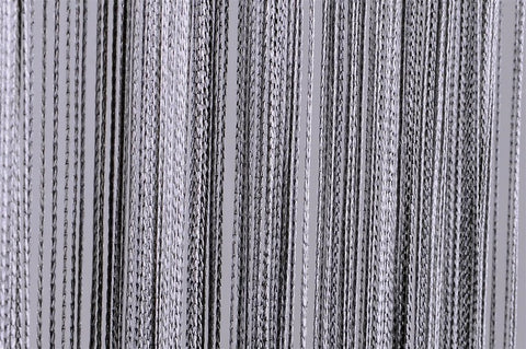 Fadenvorhang mit Tunneldurchzug grau Breite 90/140cm Höhe 250cm