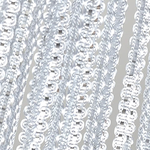 Fadenvorhang weiß mit Lurex versch. Breiten