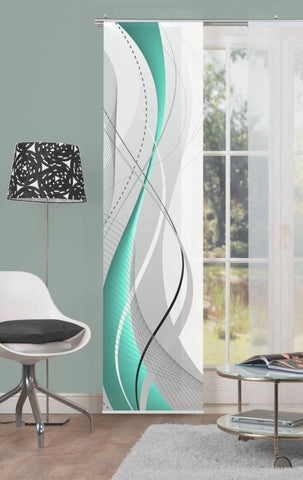 Flächenvorhang Carlisle petrol BxH 60x245cm