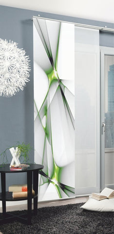 Flächenvorhang Franklin apfelgrün BxH 60x245cm