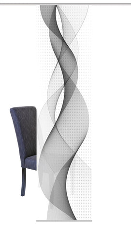 Flächenvorhang Opalia grau BxH 60x245cm