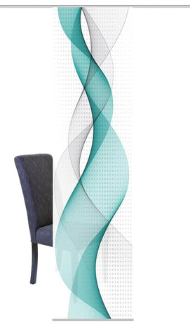 Flächenvorhang Opalia türkis BxH 60x245cm