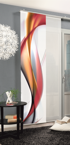 Flächenvorhang Redfield rot BxH 60x245cm