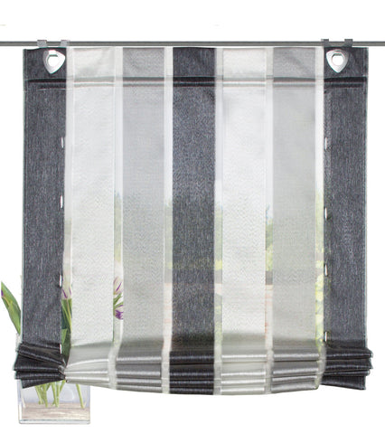 Bändchenrollo mit Längsstreifen anthrazit BxH 45/60/80/100cm x130cm