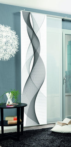 Flächenvorhang Opalia grau BxH 60x245cm