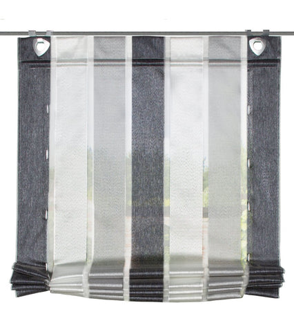 Bändchenrollo mit Längsstreifen anthrazit BxH 45/60/80/100cm x130cm