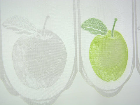 Scheibengardine Apfel grün weiß nach Maß