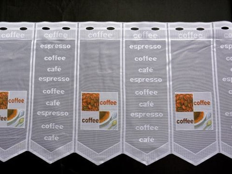 Scheibengardine Kaffee nach Maß