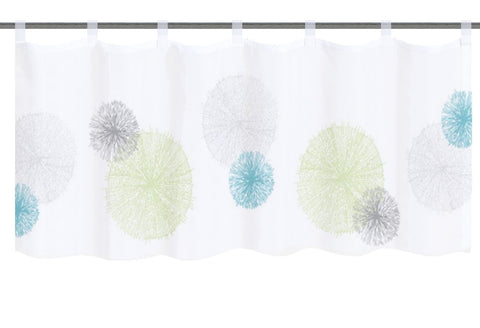 Scheibengardine mit Schlaufen Voile Rawlins grün-blau