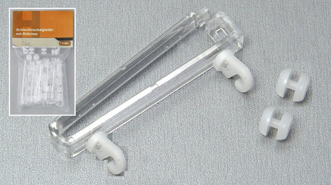 8 tlg Schlaufengleiter transparent aufklappbar mit Rollen