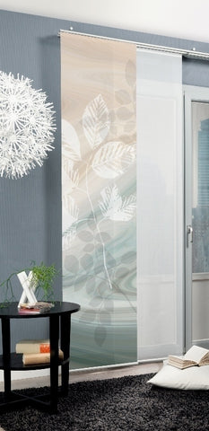 Flächenvorhang Toupillon grün-braun BxH 60x245cm