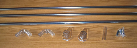Universal Winkelduschstange Farbe: silber