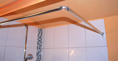 Universal Winkelduschstange Farbe: silber