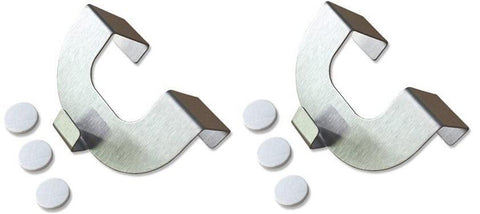 Easyfix Haken für Ösenrollos aluminium extra tief rund (2er Pack)