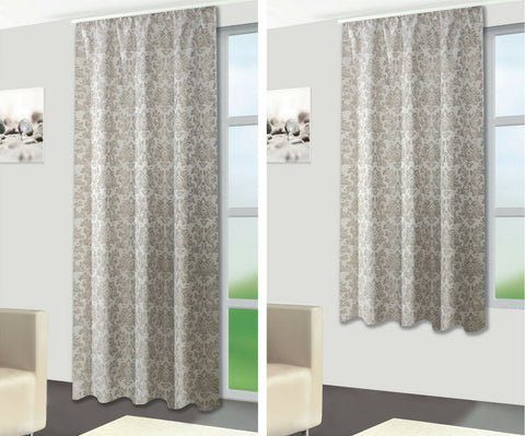 Fertigschal Jasmin taupe BxH 140x175/245cm