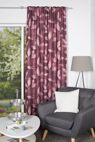 Verdunkelungsschal "Ateka" Kombiband bordeaux BXH 135x245cm